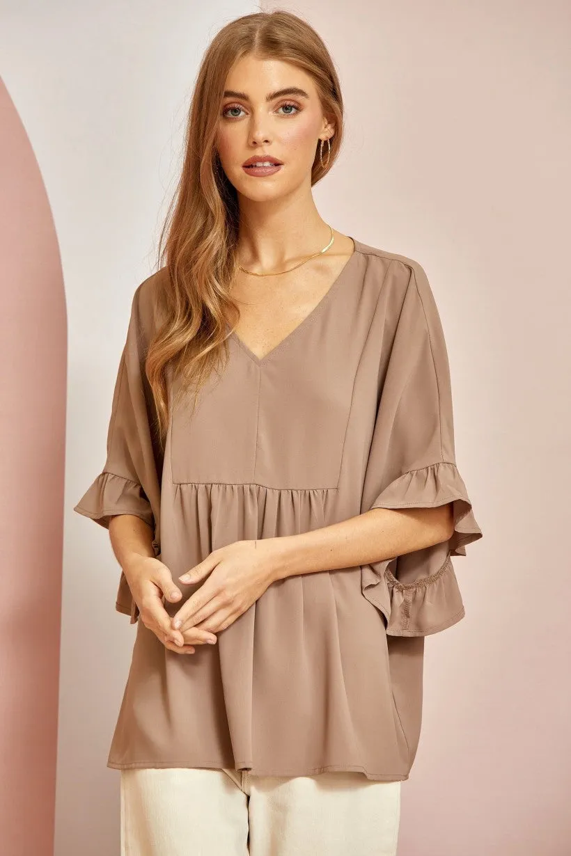 Close to Me Blouse - Mocha