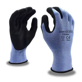 Cordova COR-TOUCH FOAM 6893L Nitrile-Coated Gloves, Blue, Large, Box of 12