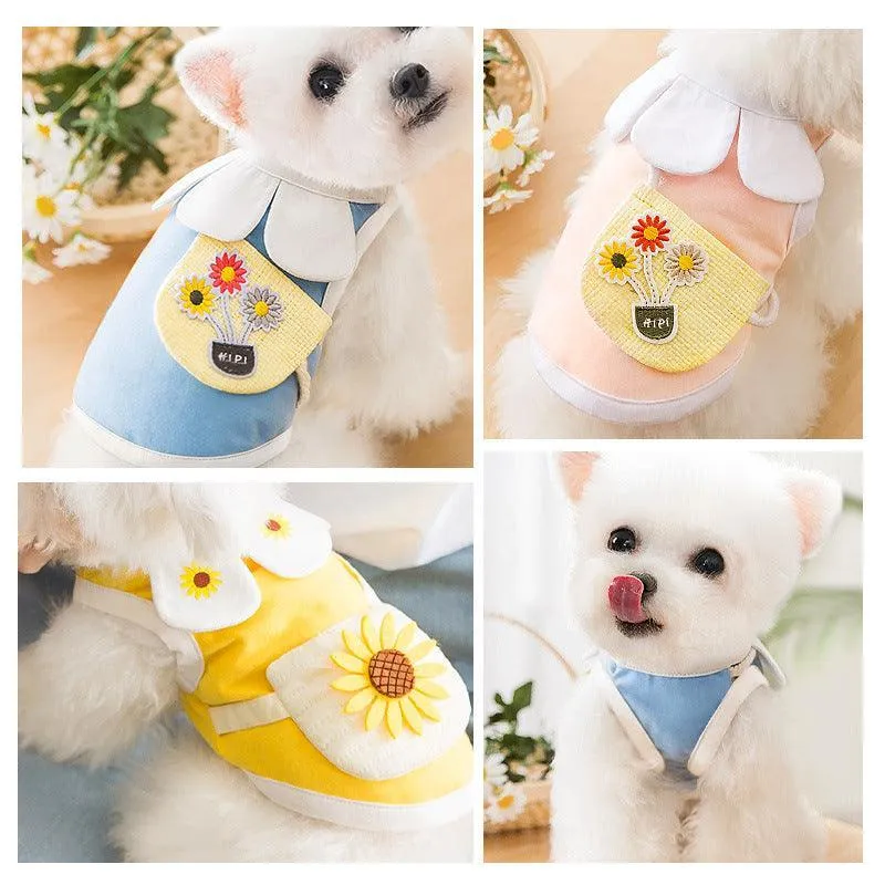 Cotton Two-Legged Pet Satchel: Adorable Cat Vest