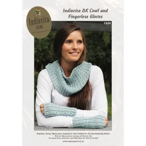 Cowl & Fingerless Gloves Knitting Pattern (1524)