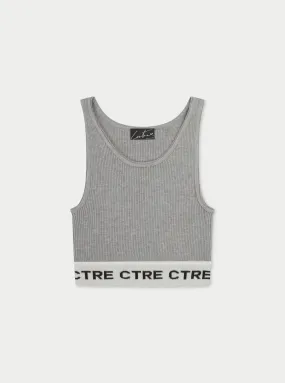 CTRE KNITTED VEST TOP - GREY MARL