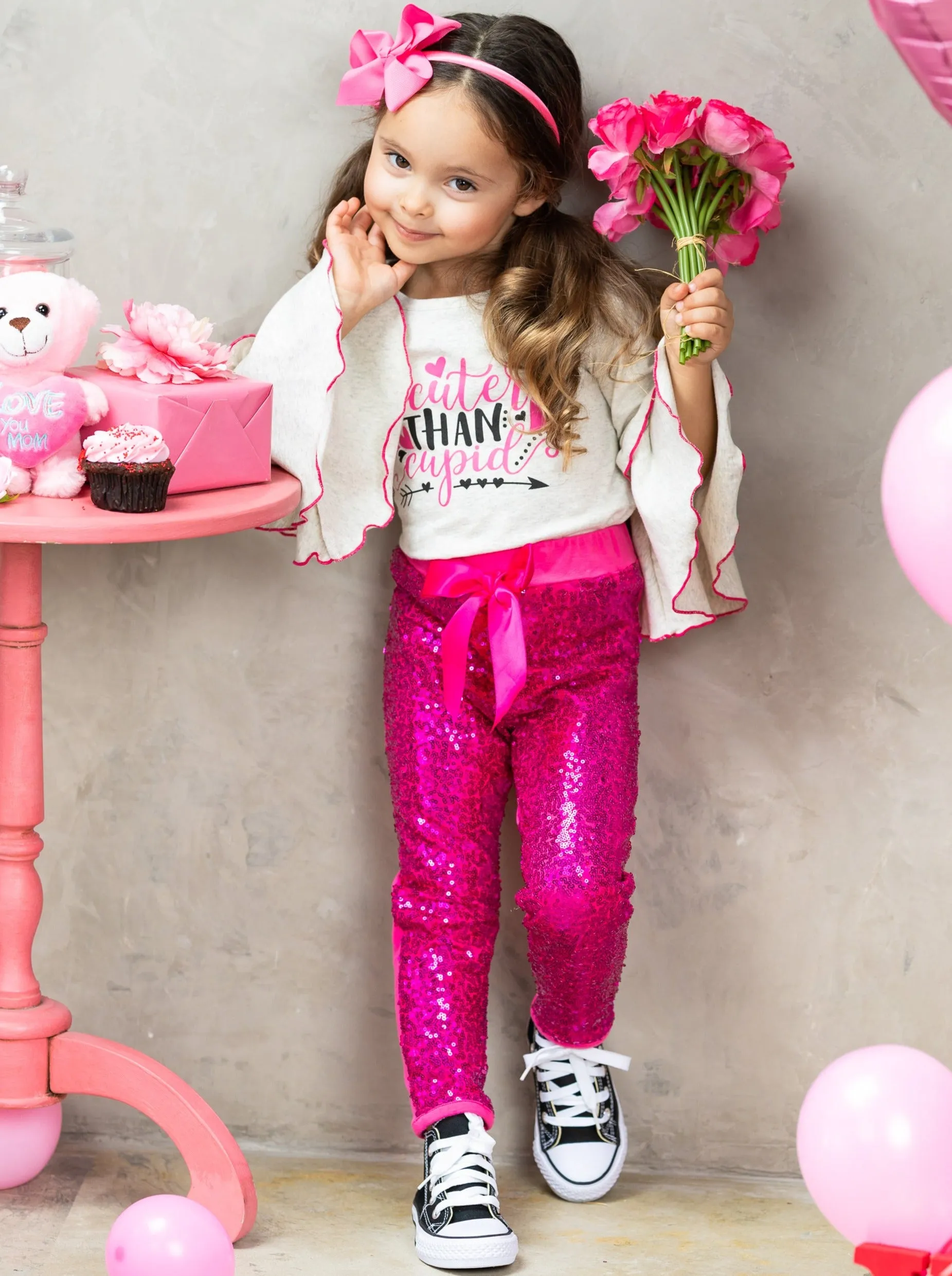 Cuter Than Cupid Sequin Legging Set