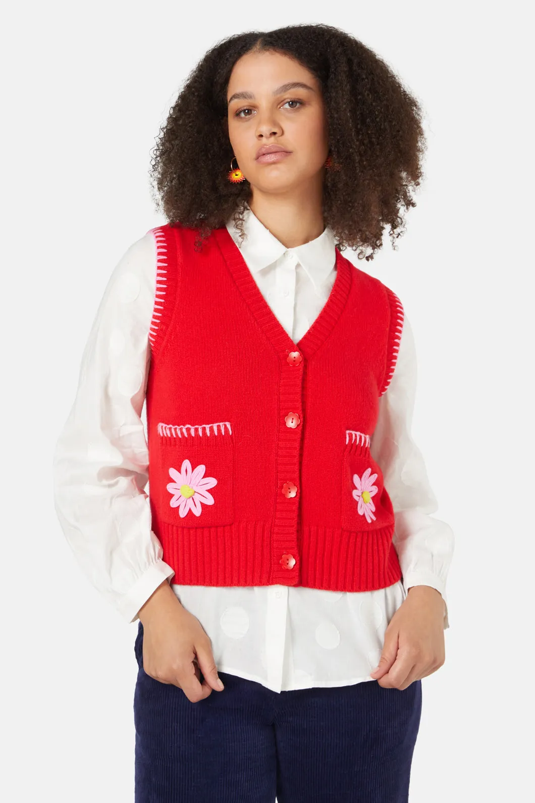 Daisy Applique Vest