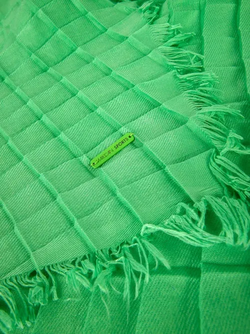 Dark Green Apple Pleated Scarf