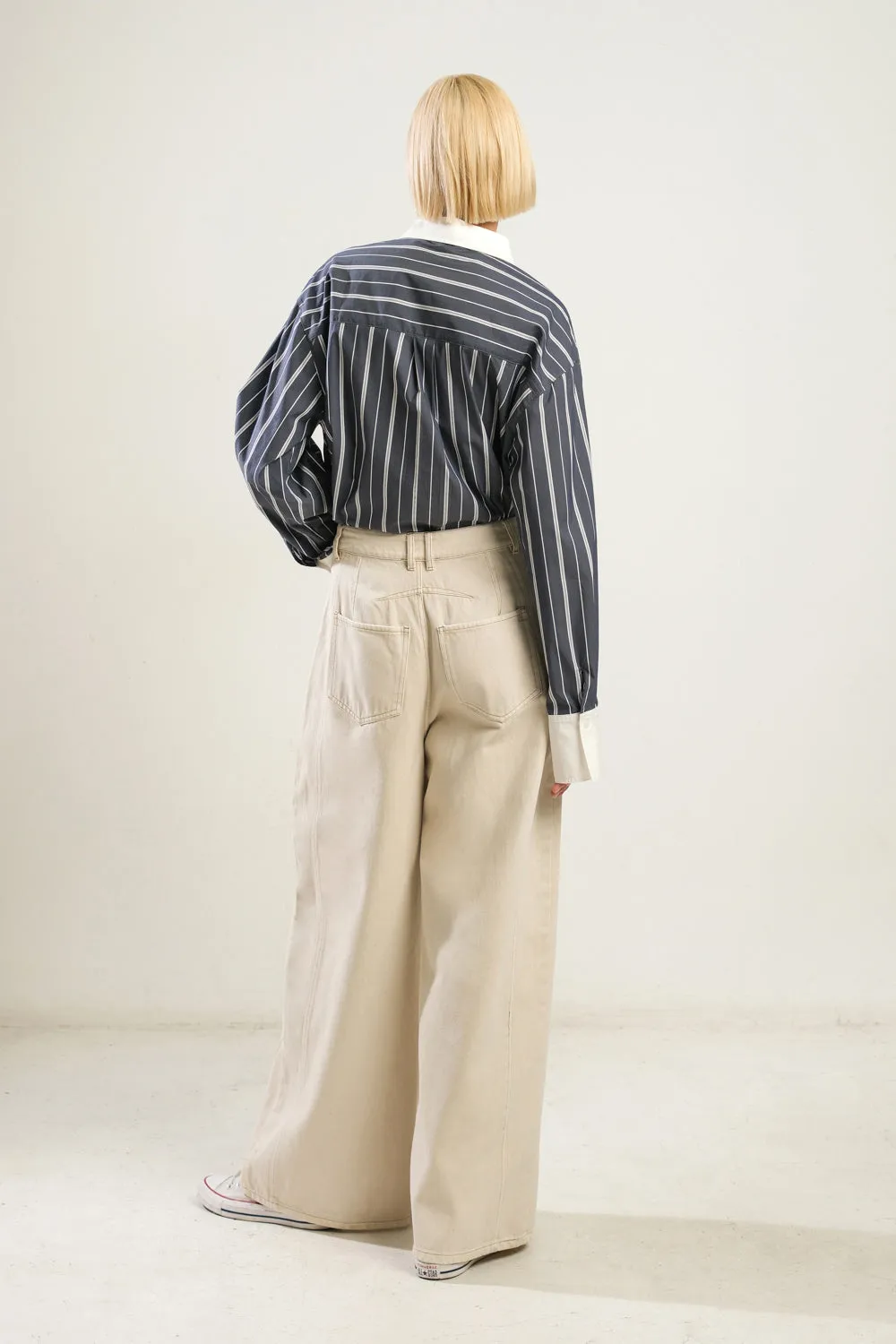 DELICATE HUE WOVEN TWILL PANTS