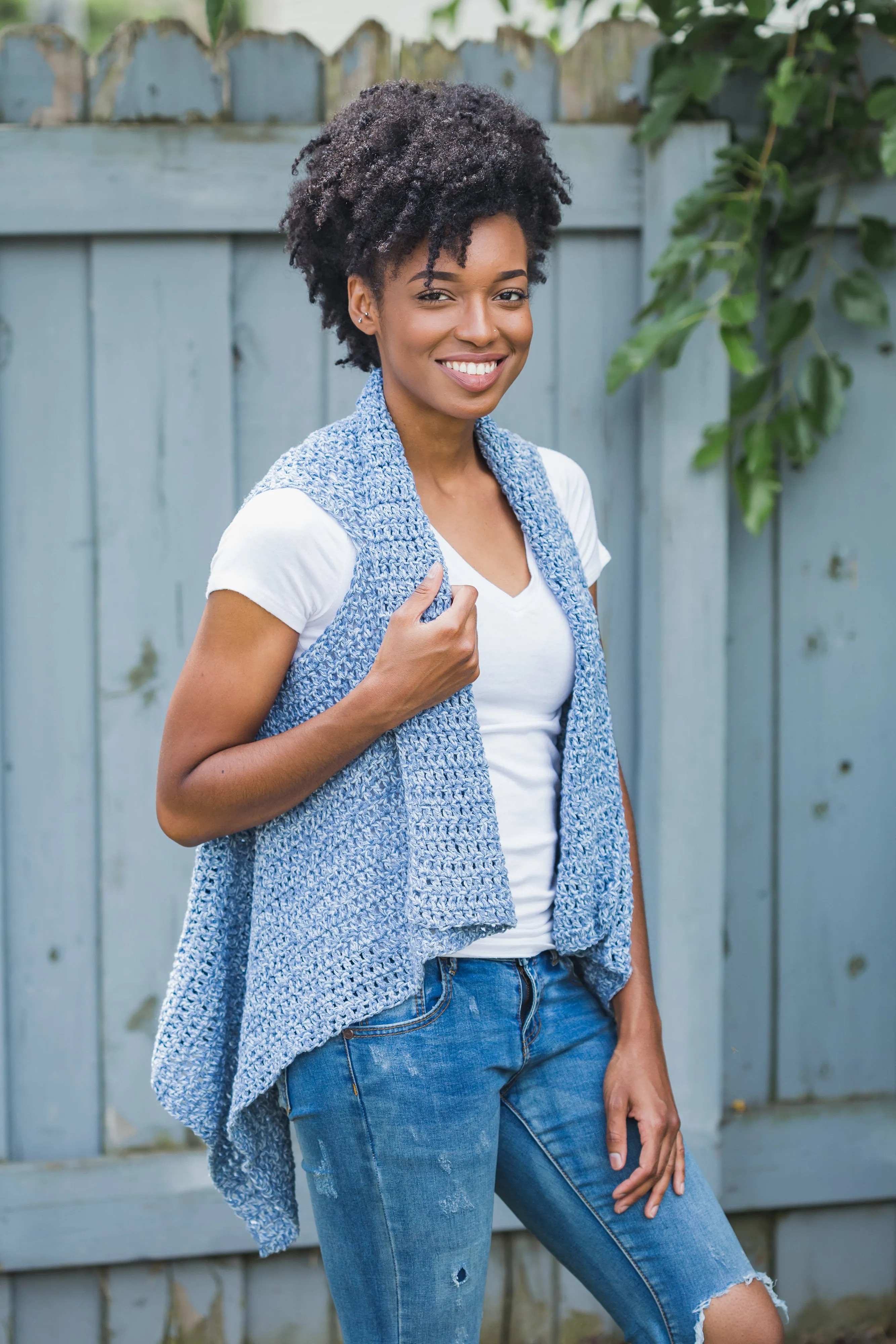 Denim Breeze Vest // Crochet PDF Pattern