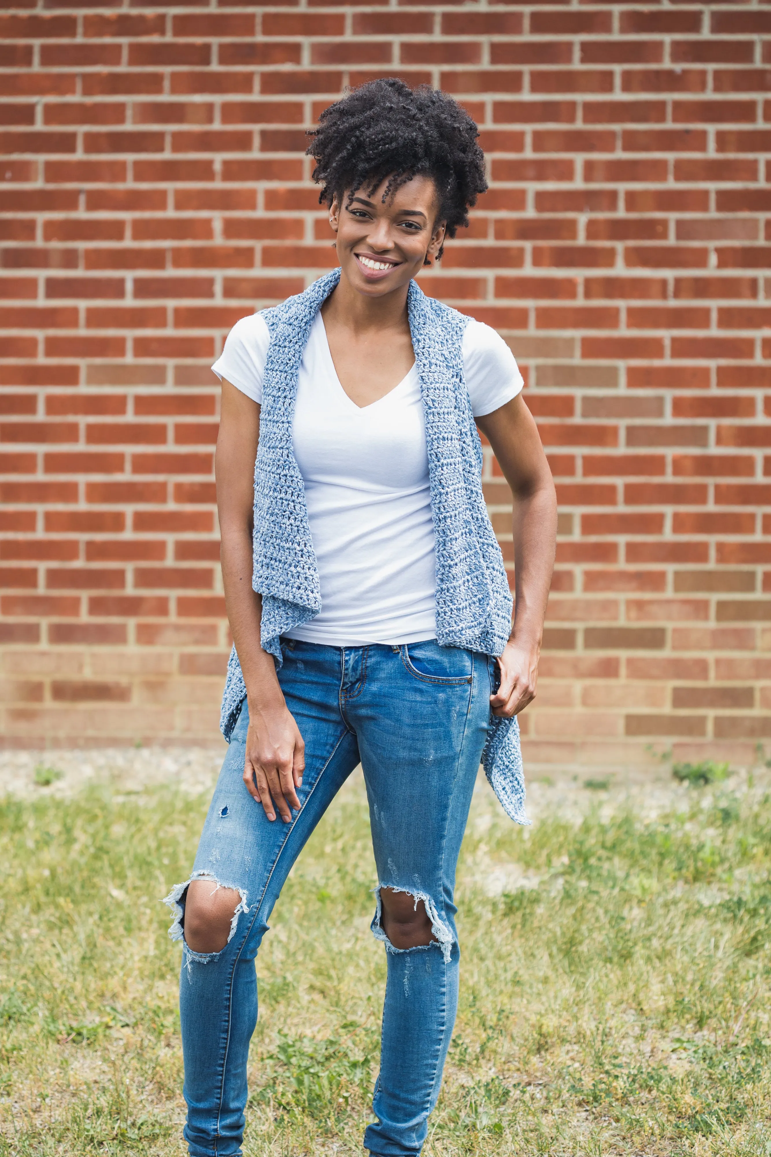 Denim Breeze Vest // Crochet PDF Pattern