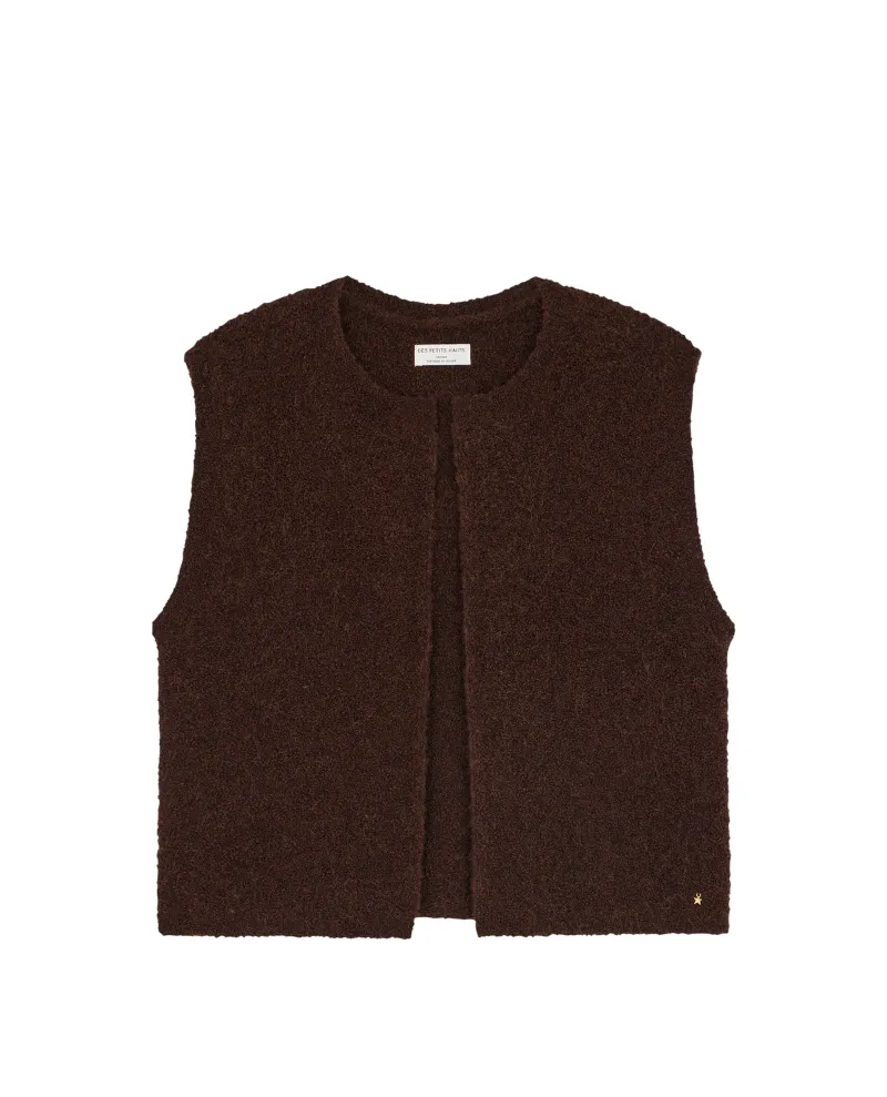 Des Petits Hauts Achille Bear Sleeveless Cardigan