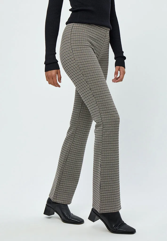 DSEninna Flared Leggings - Apple Butter Brown Checked