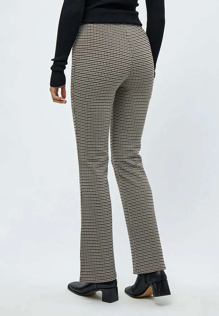 DSEninna Flared Leggings - Apple Butter Brown Checked