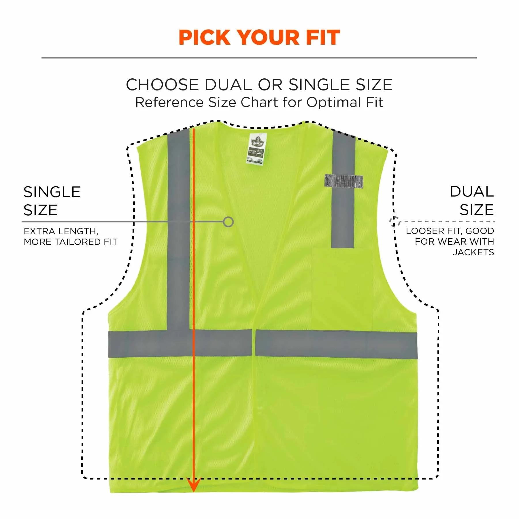 Ergodyne 24526 8210HL-S 2XL Lime Class 2 Economy Mesh Vest - Single Size