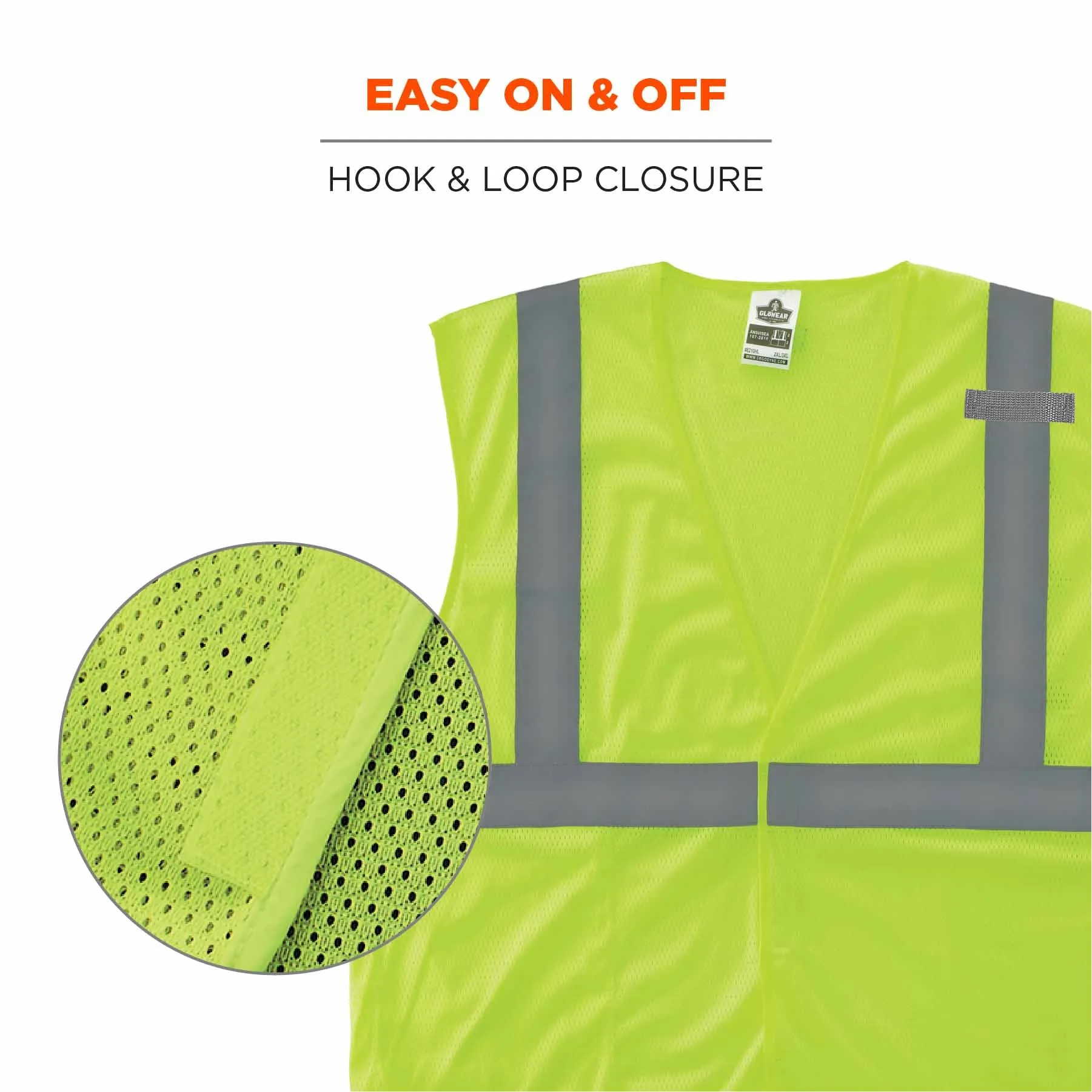 Ergodyne 24526 8210HL-S 2XL Lime Class 2 Economy Mesh Vest - Single Size