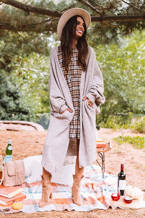 Fall Morning Duster Cardigan in Birch