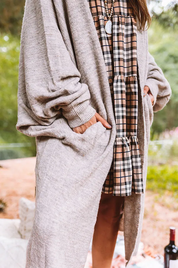 Fall Morning Duster Cardigan in Birch