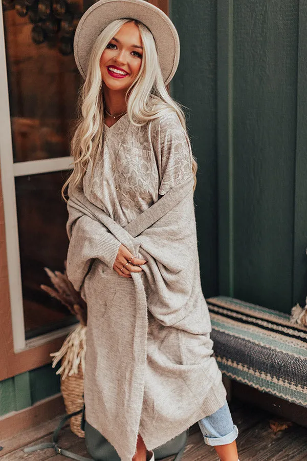 Fall Morning Duster Cardigan in Birch