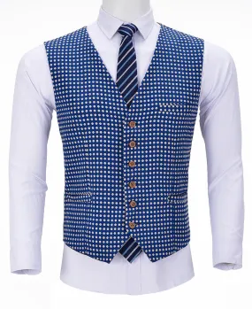 Fashion Slim Fit Suit Vest Point V Neck Waistcoat