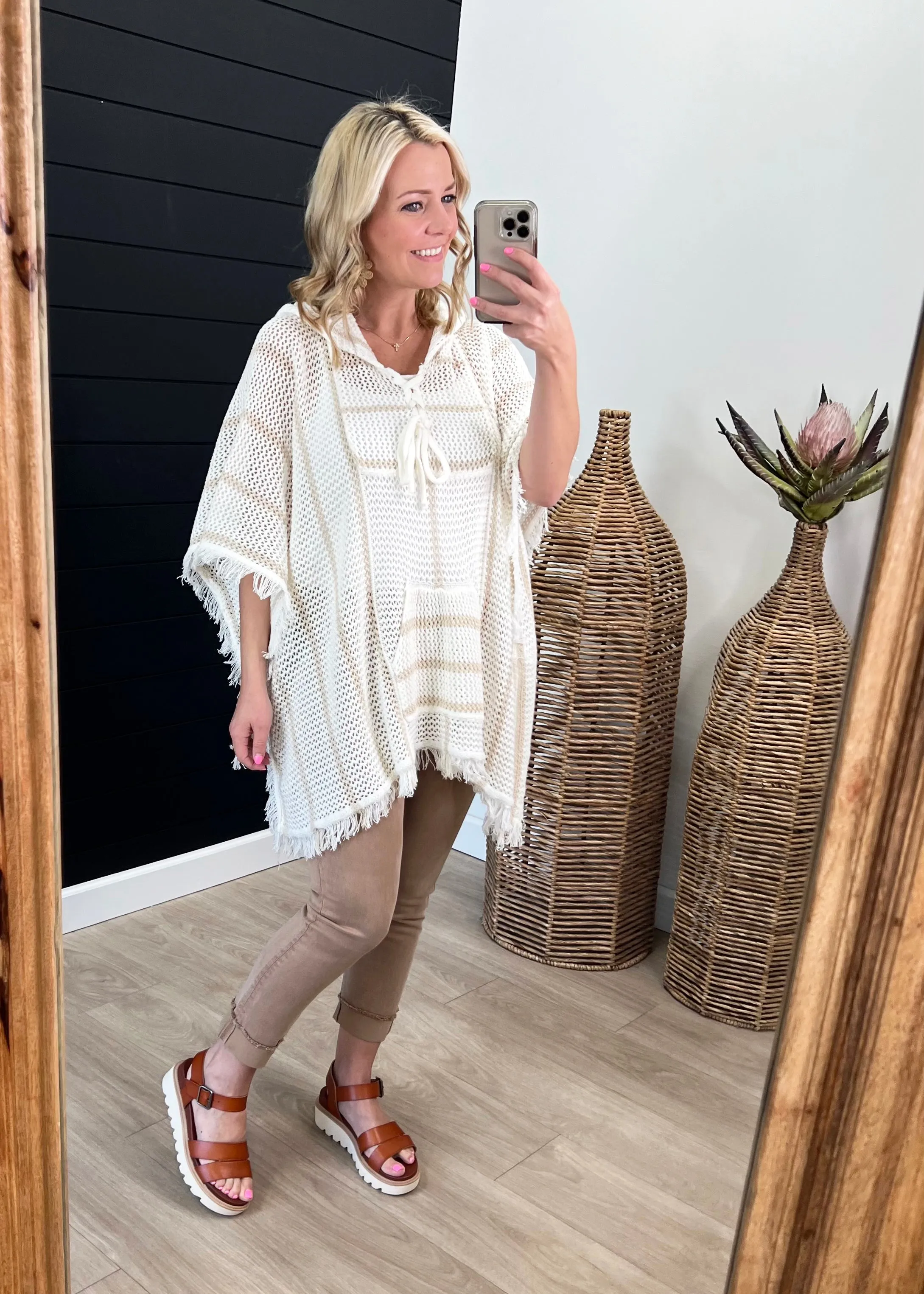 FINAL SALE - Living My Best Life Lace Up Poncho