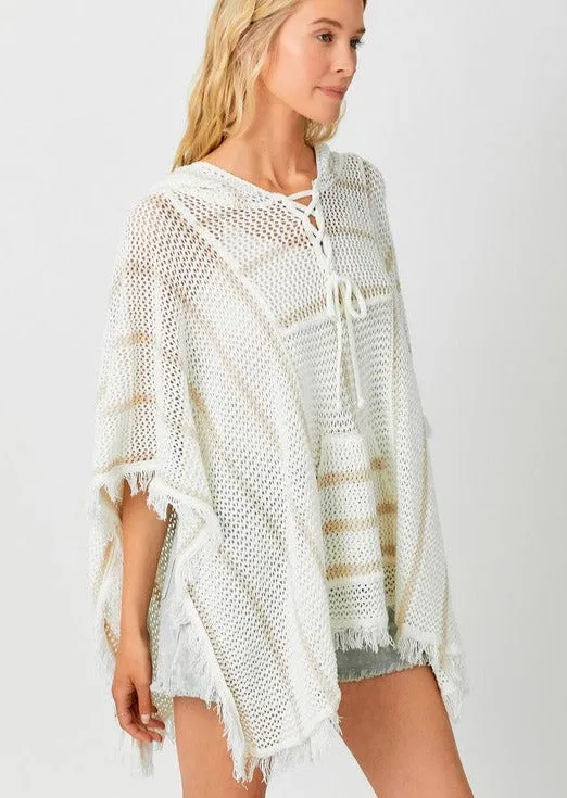 FINAL SALE - Living My Best Life Lace Up Poncho