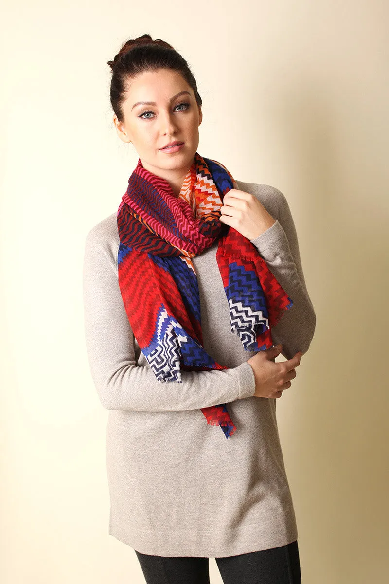 Fiona Chevron Delight Soft Scarf