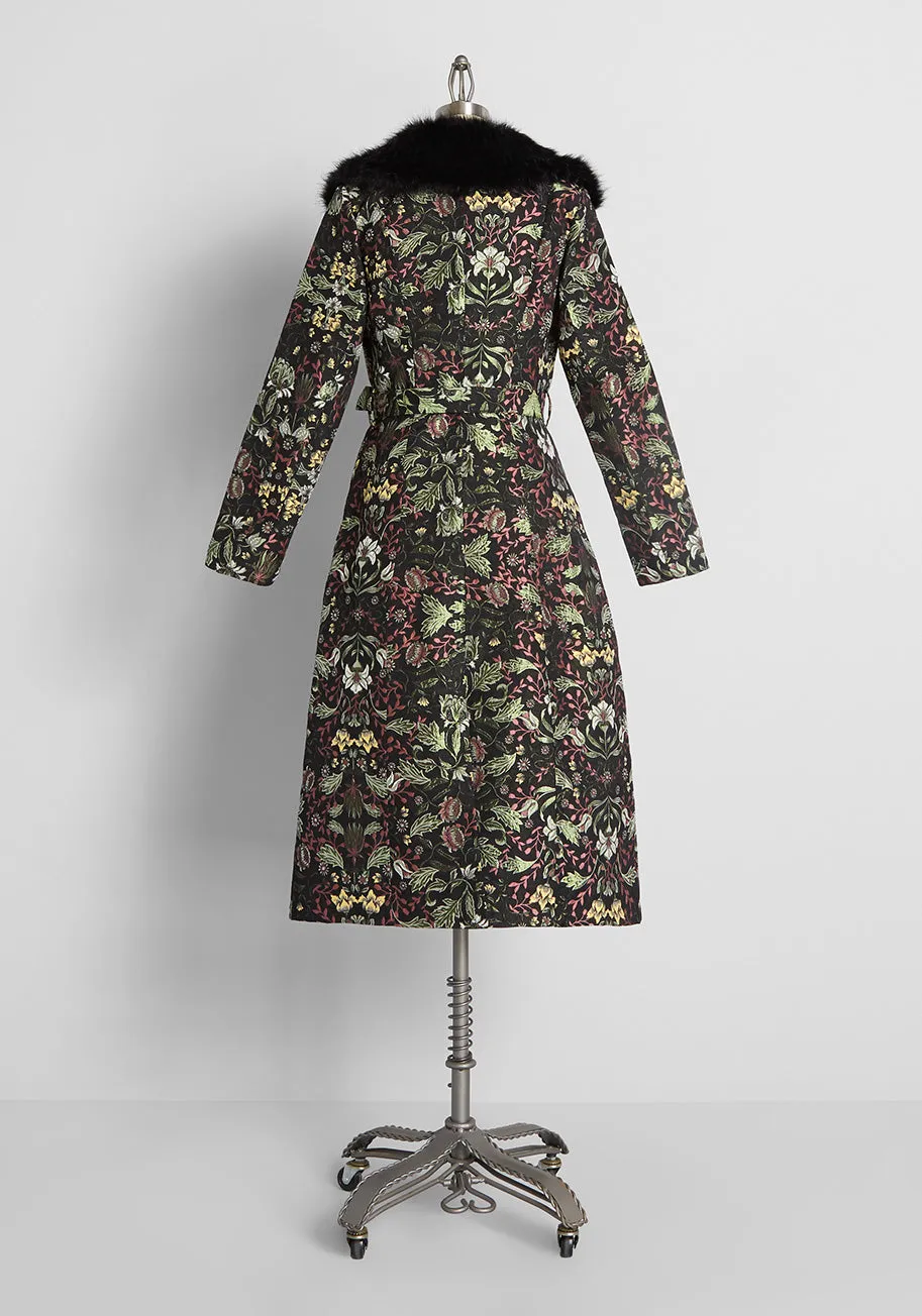 Floral Elegance Embroidered Coat