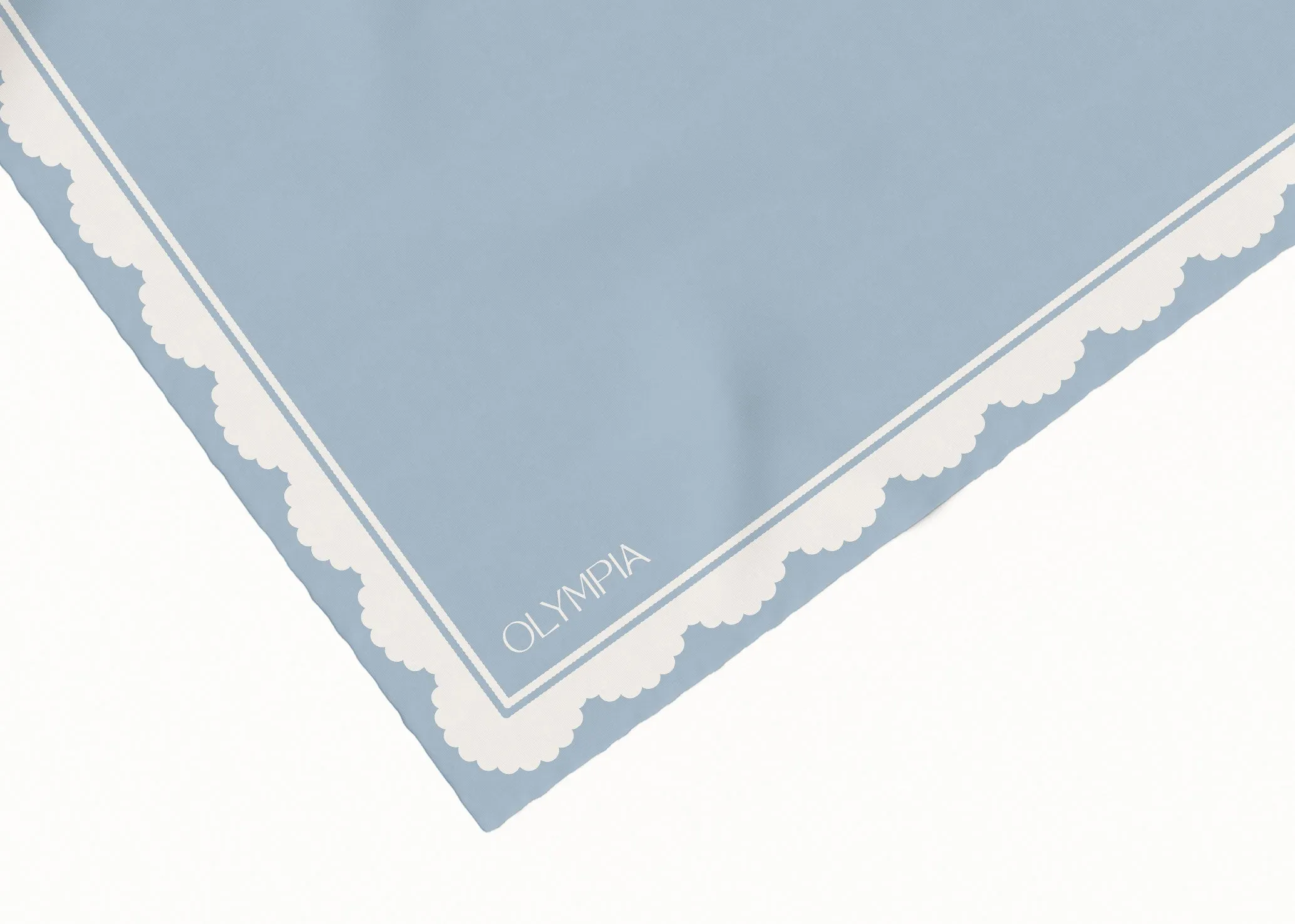 Florence Little Boy Blue Silk Cotton Scarf - 54x54cm