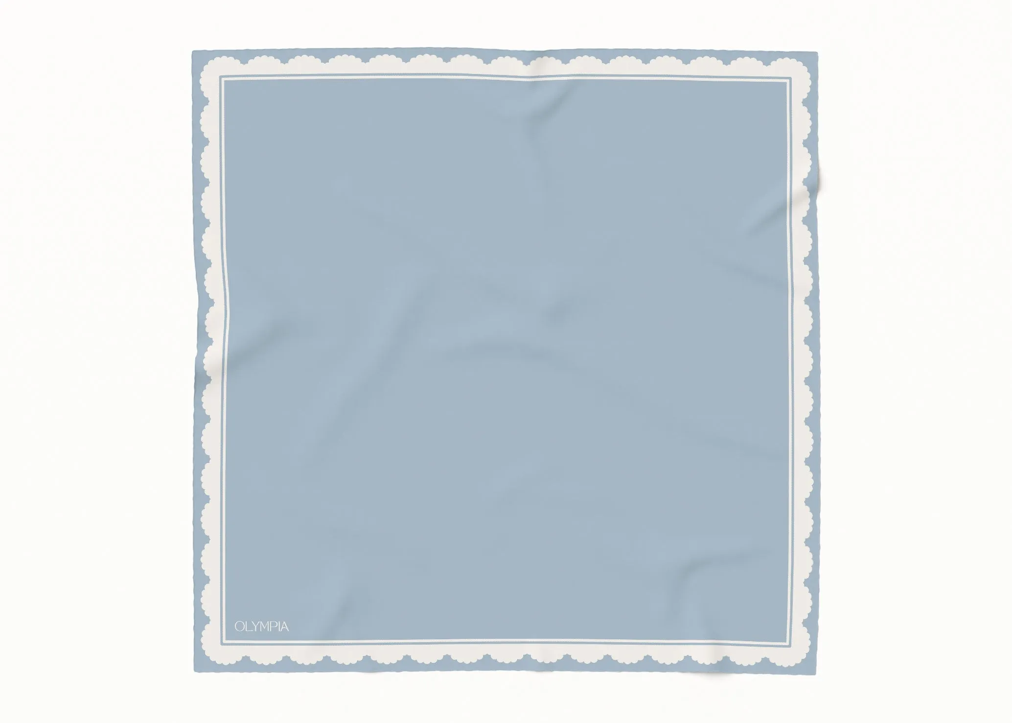 Florence Little Boy Blue Silk Cotton Scarf - 54x54cm