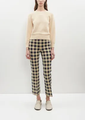 Gingham Kick Pant — Navy