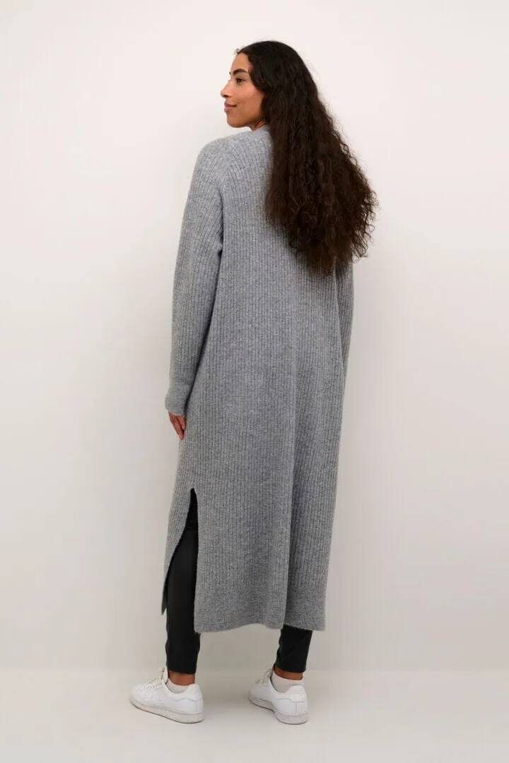 GREY KNIT  LONG CARDIGAN