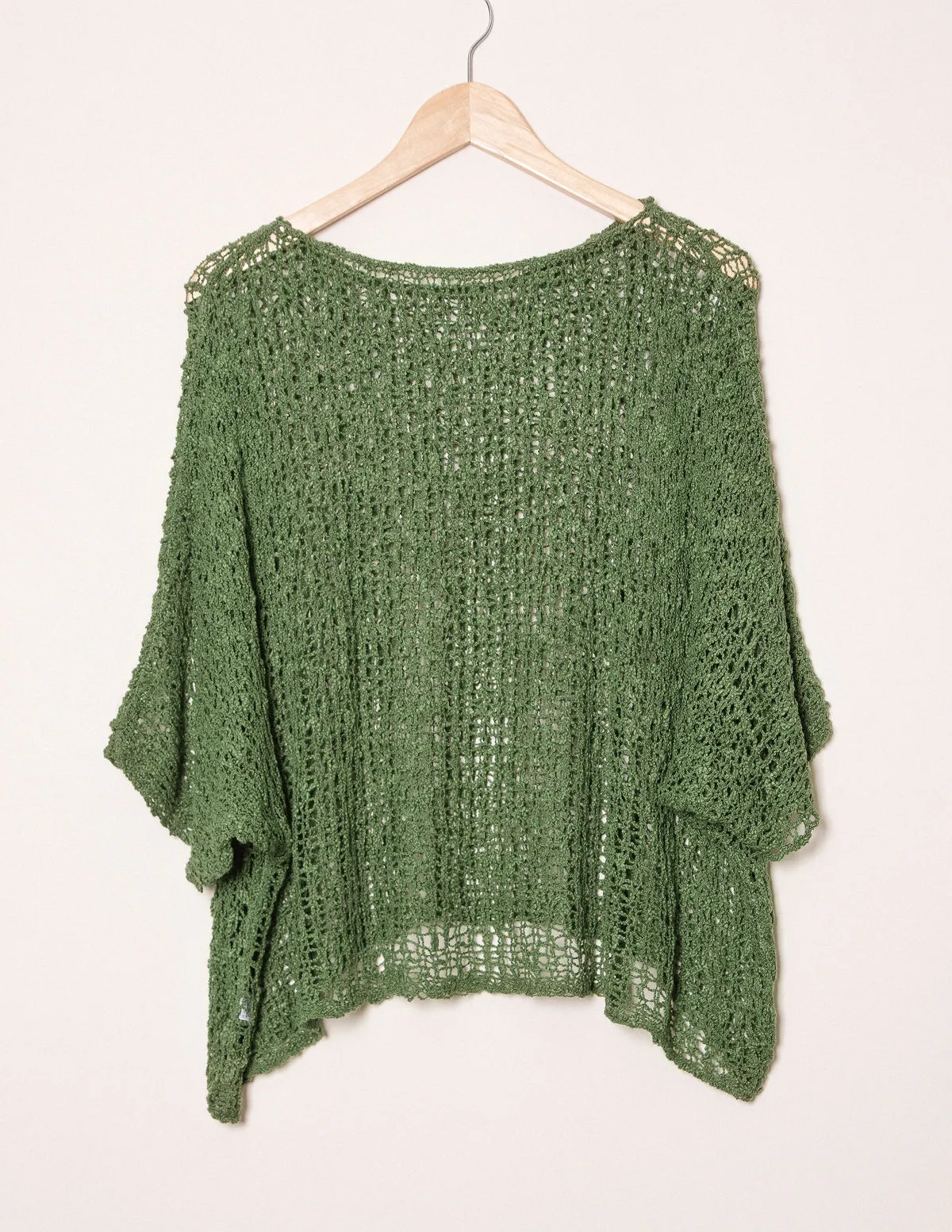 Handwoven Riva Knit Crop Poncho