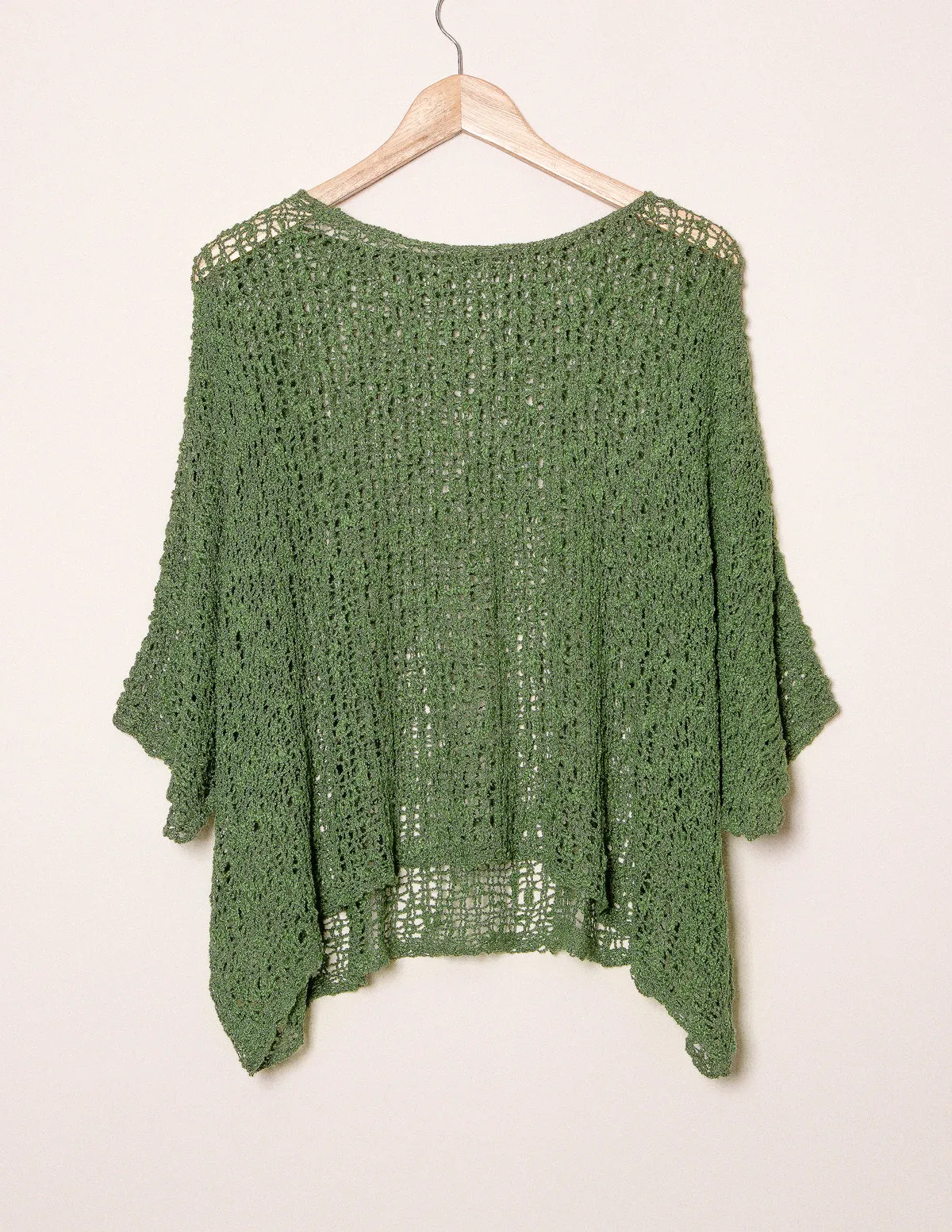 Handwoven Riva Knit Crop Poncho