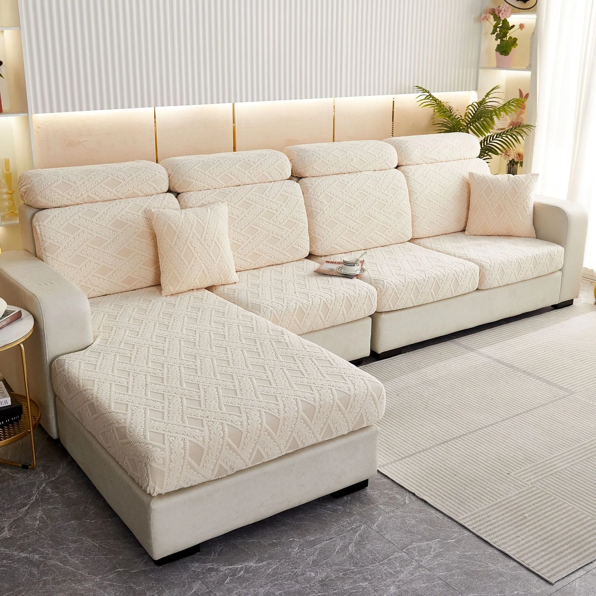 High Stretch Anti-Slip Sectional Sofa Cover