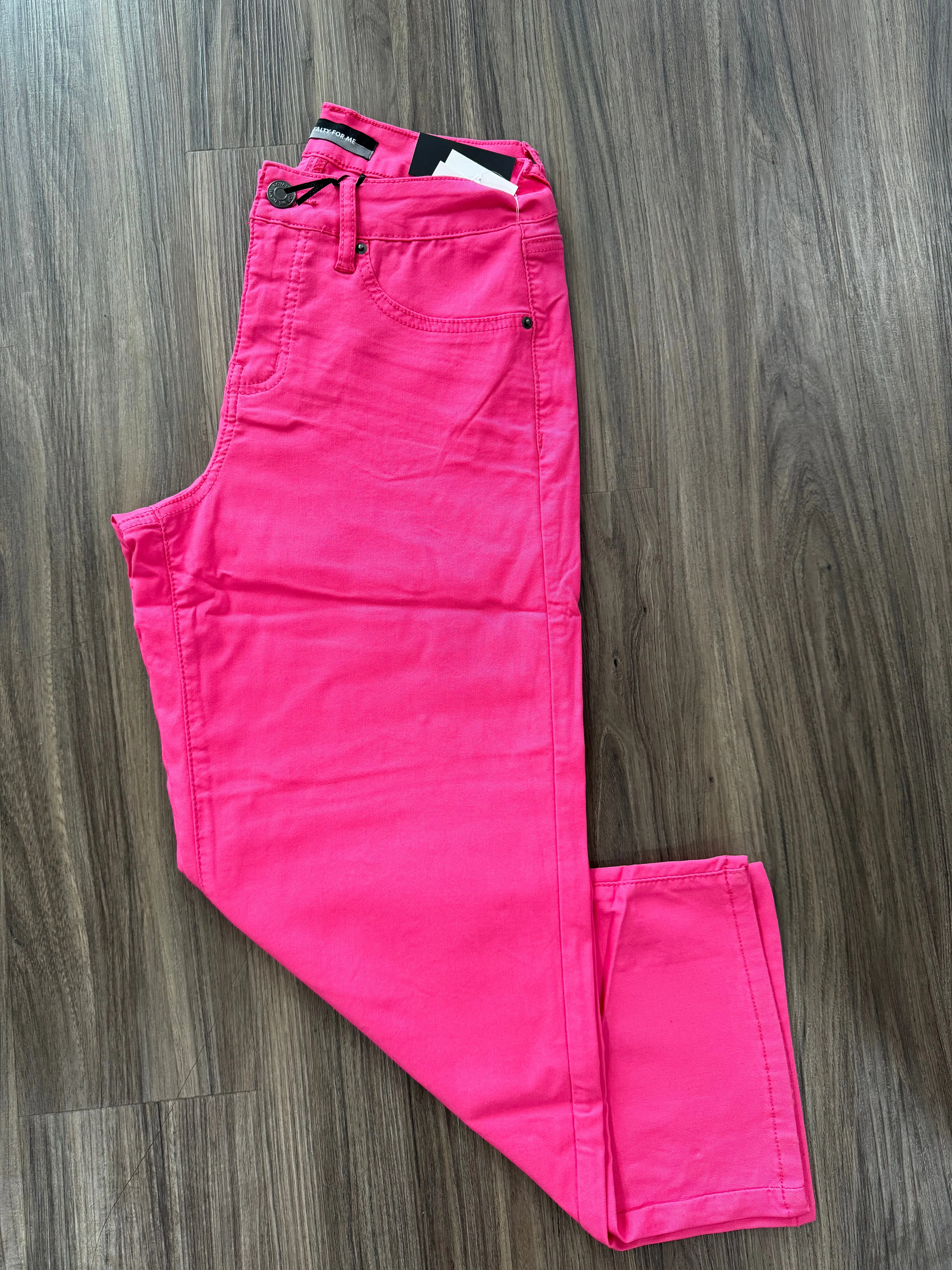 hot pink ultra stretch cropped flares