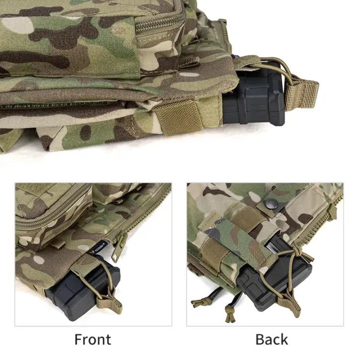 IDOGEAR Tactical Pouch Bag Zip On Panel W/ Mag Pouch for AVS JPC2.0 CPC Vest 3573