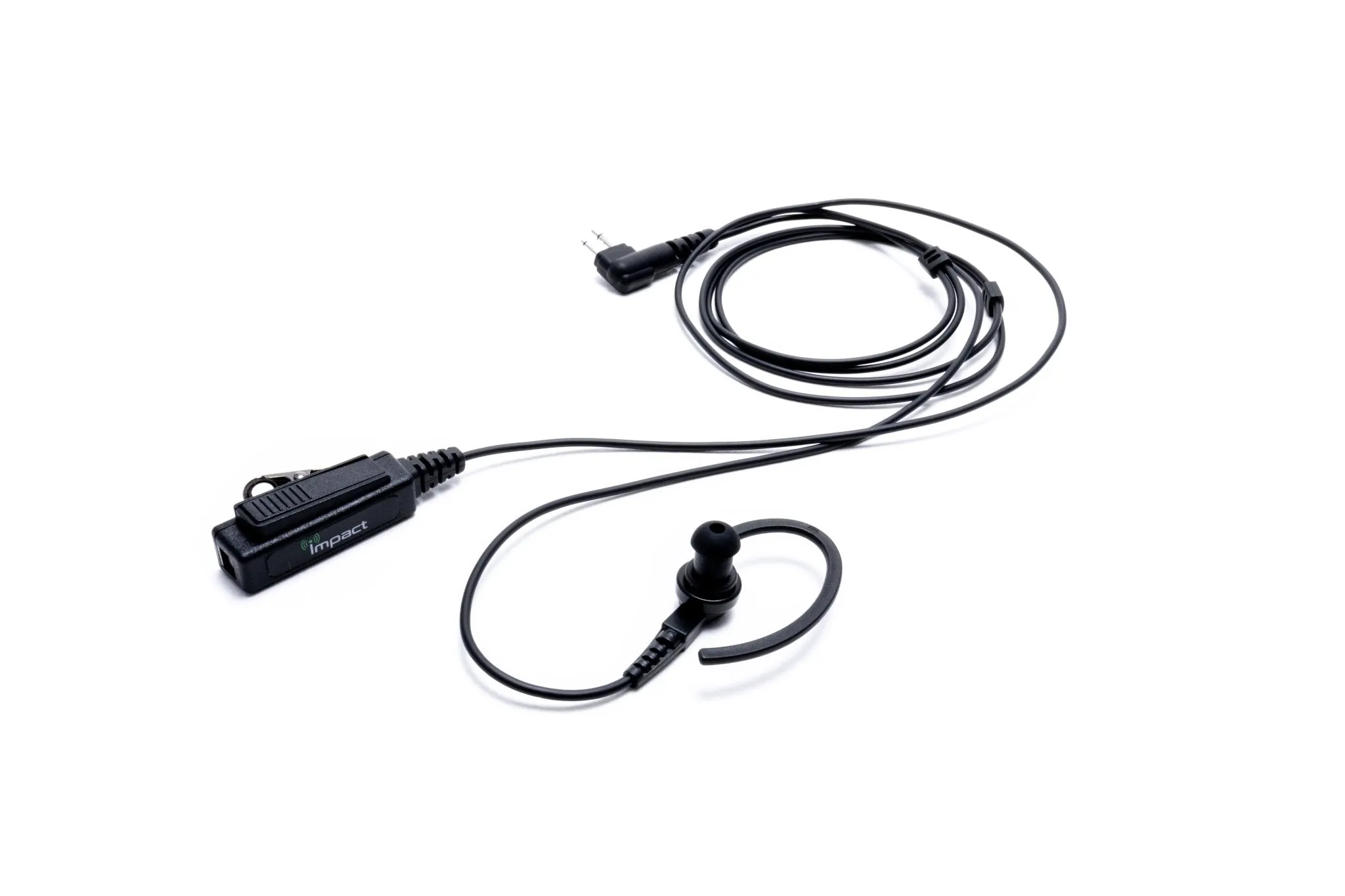 Impact Platinum Series 2-Wire Surveillance Kit for Two-Way Radio with Ear Hook w/ In-Ear Bud M11-P2W-EH4