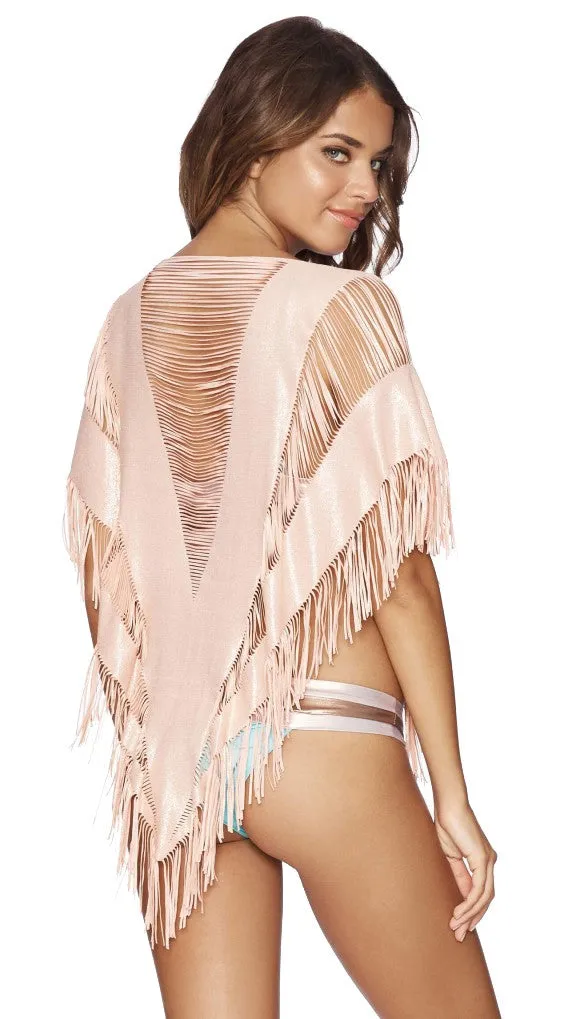 Indian Summer Poncho in Rose Gold