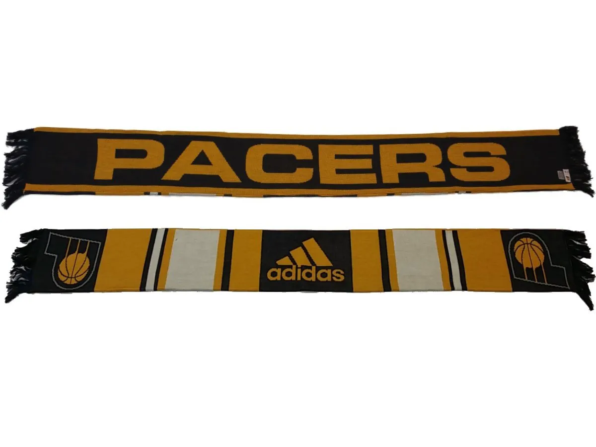 Indiana Pacers Adidas Striped Reversible Acrylic Winter Scarf (59" x 7.5")