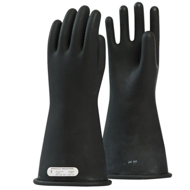 IRG114B - Class 1 (7,500 VOLTS) 14" Length Black Rubber Glove Kits