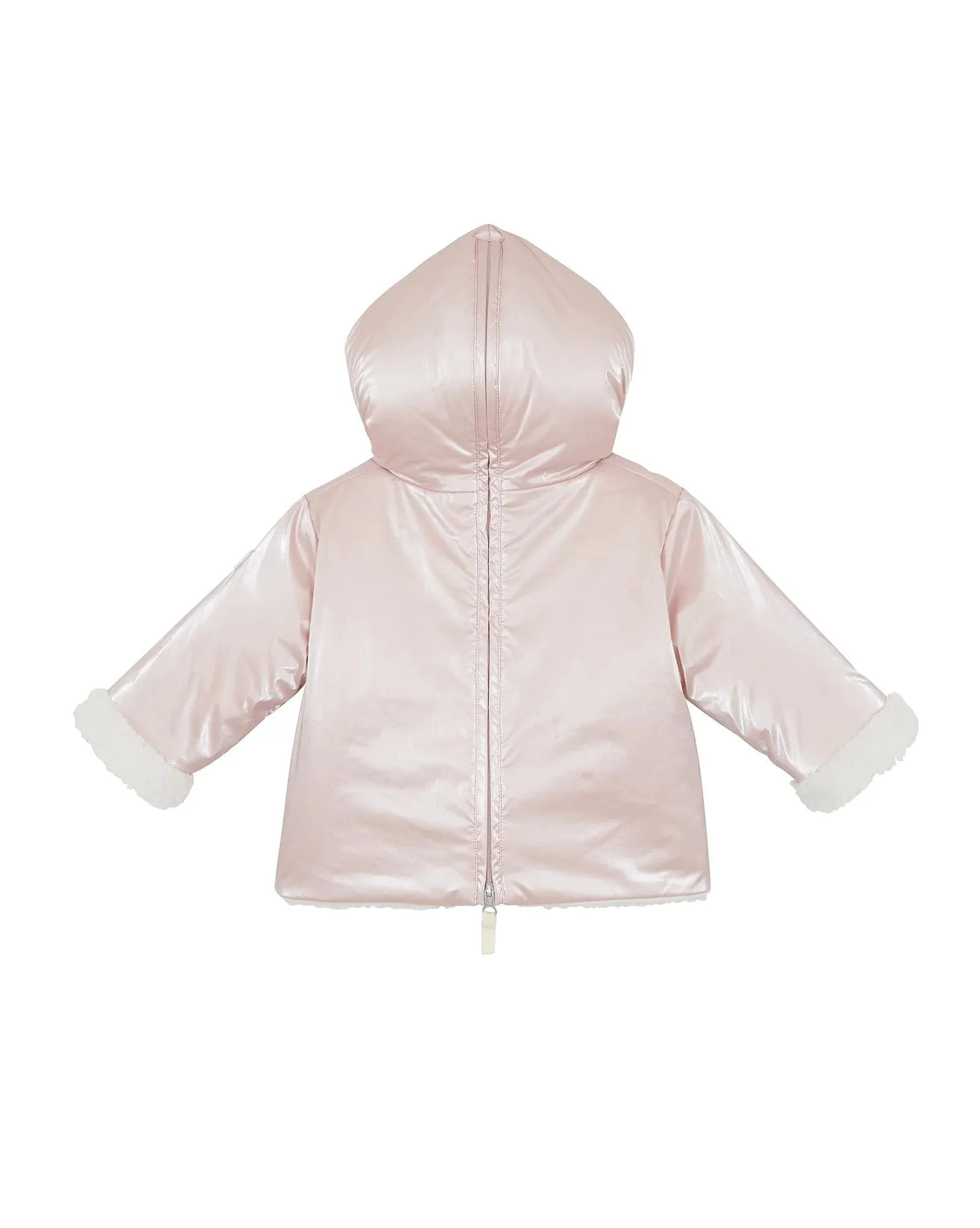 Iridescent Nylon Baby Coat in Rose