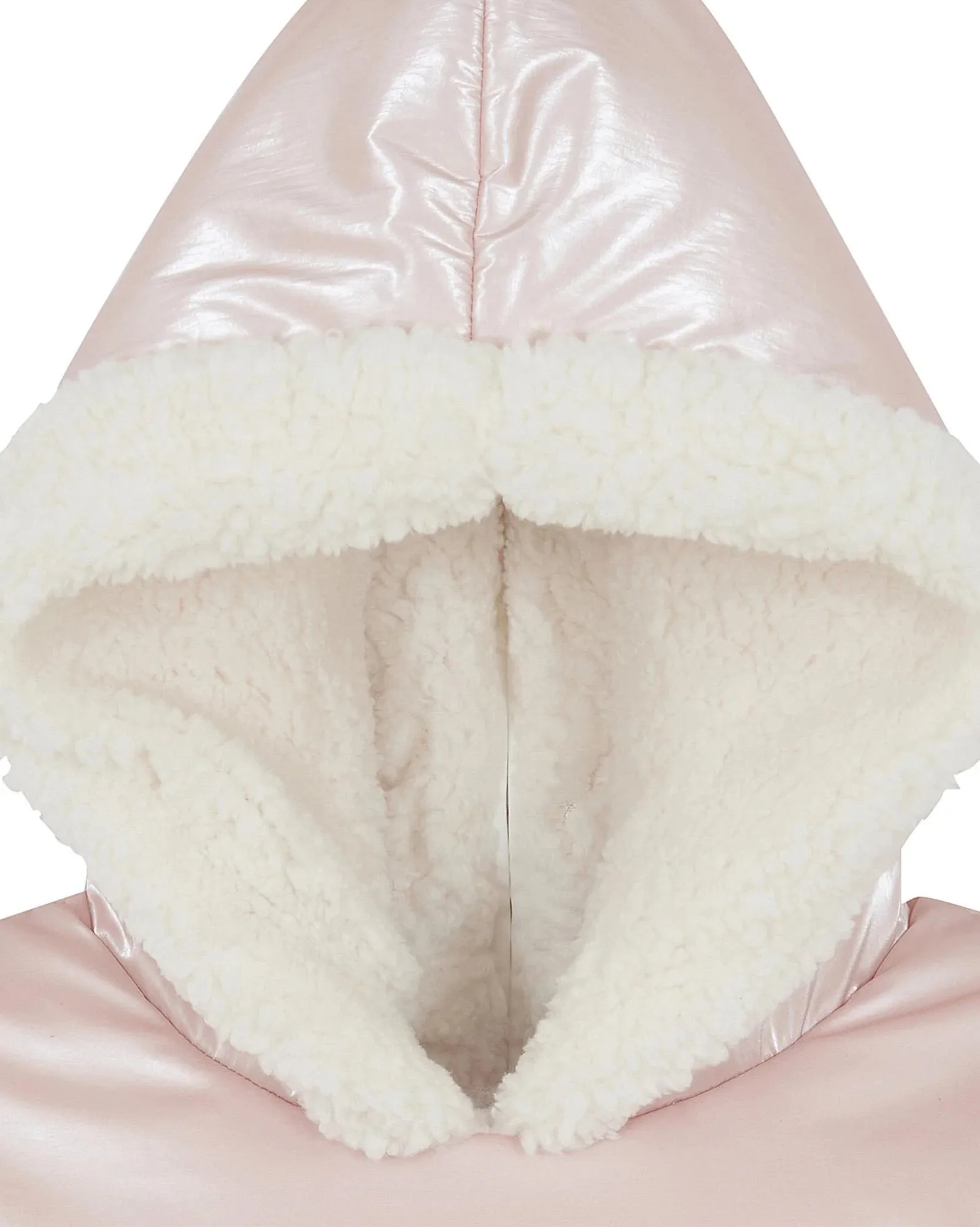 Iridescent Nylon Baby Coat in Rose