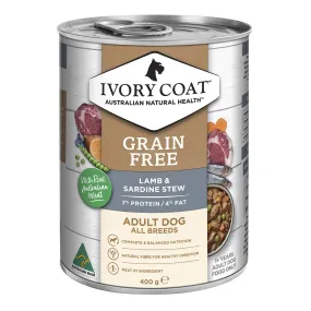 Ivory Coat Grain Free Lamb & Sardine Stew Adult Wet Dog Food