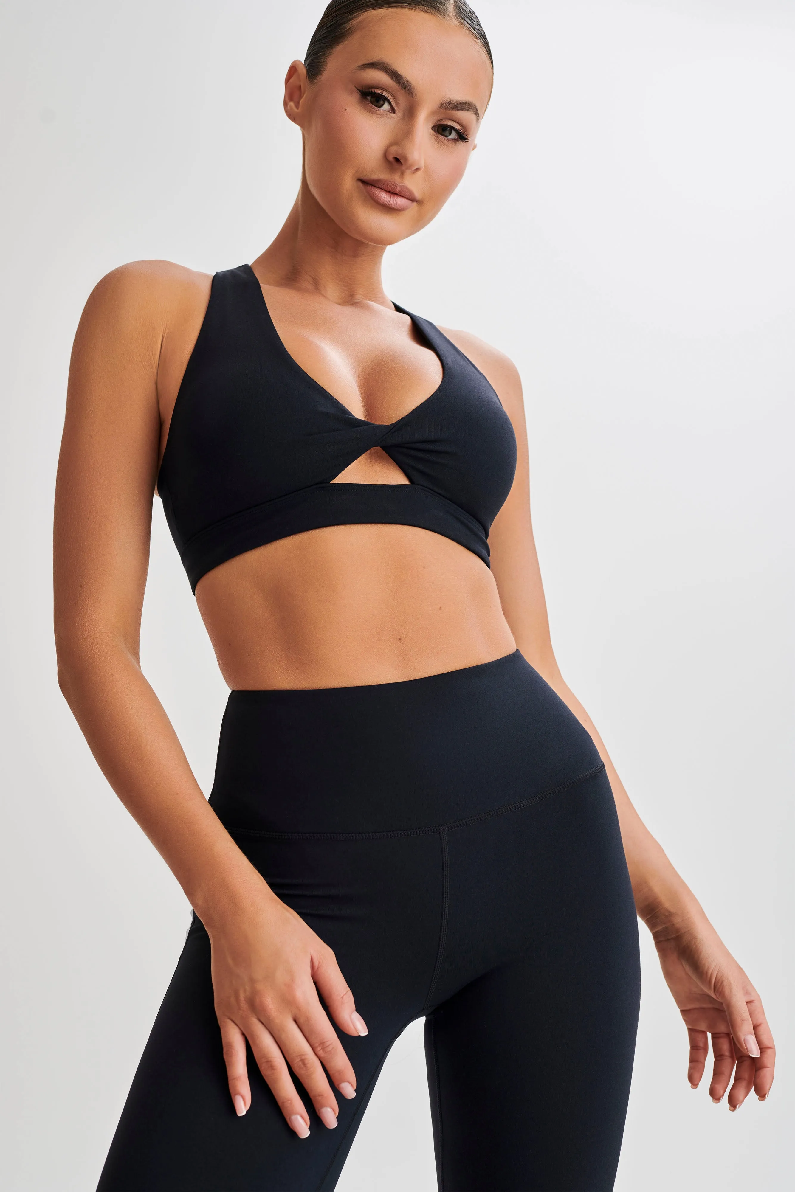 Jackie Twist Crop Top - Black