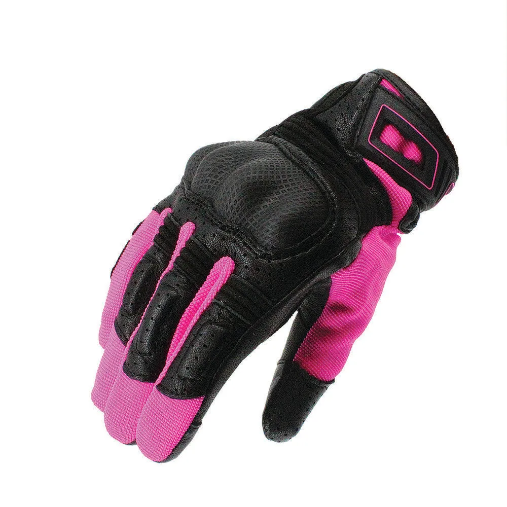 Joe Rocket Ladies Turbulent Textile Gloves Black/Pink