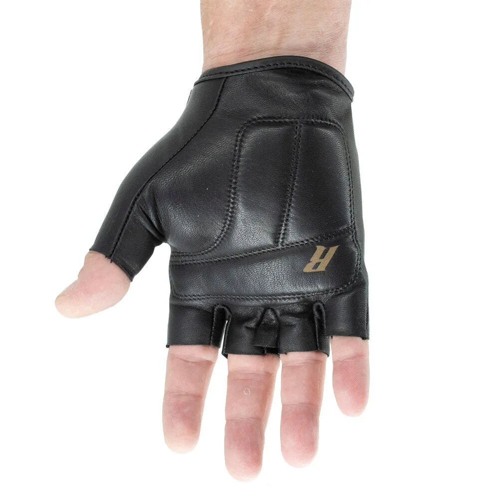 Joe Rocket Sprint TT Fingerless Mens Leather Gloves Black