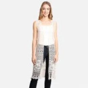 JUD112 - CROCHET LONG VEST