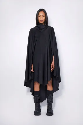 JUDE PONCHO DRESS | BLACK