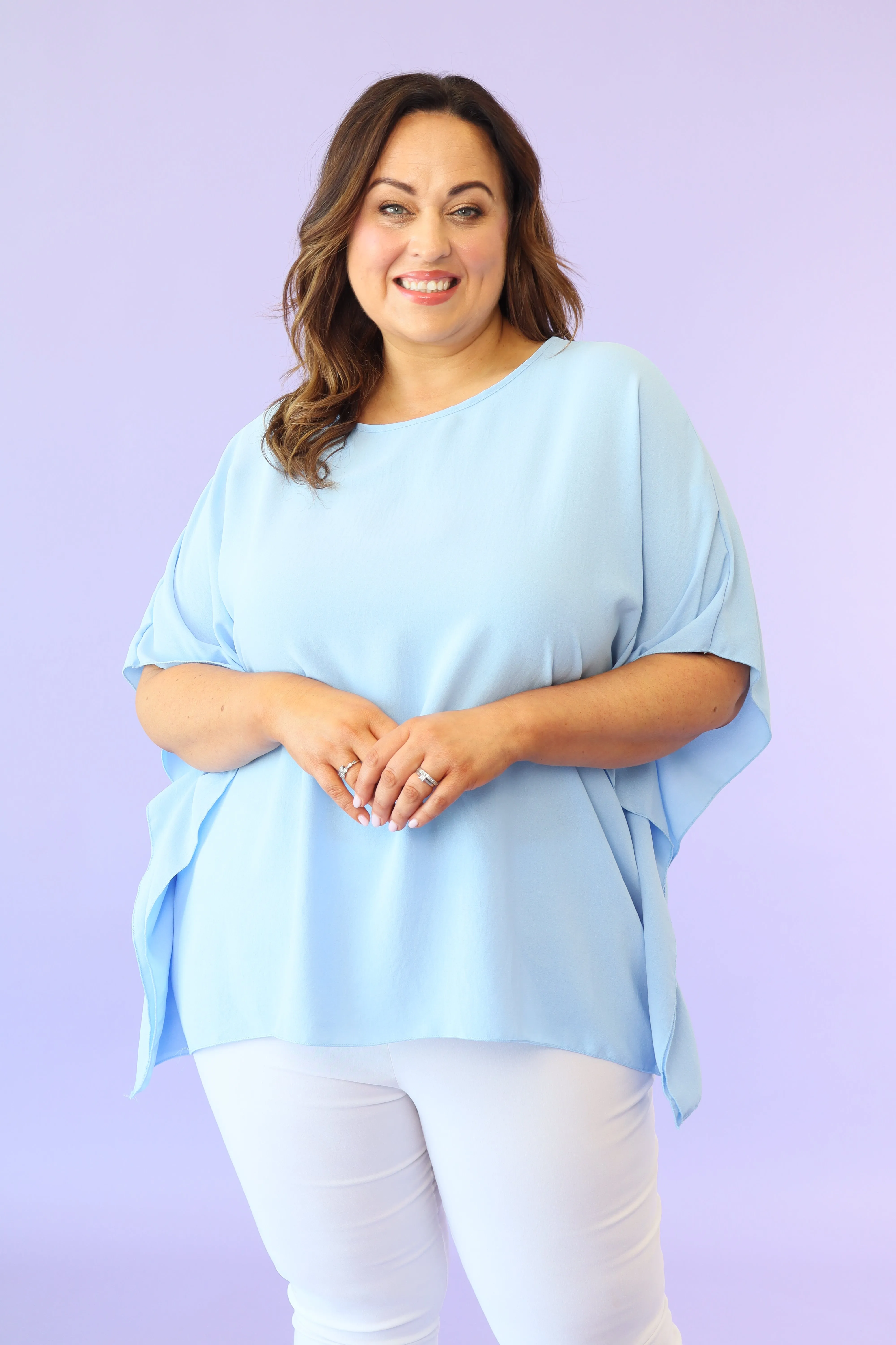 Juliet Top in Light Blue