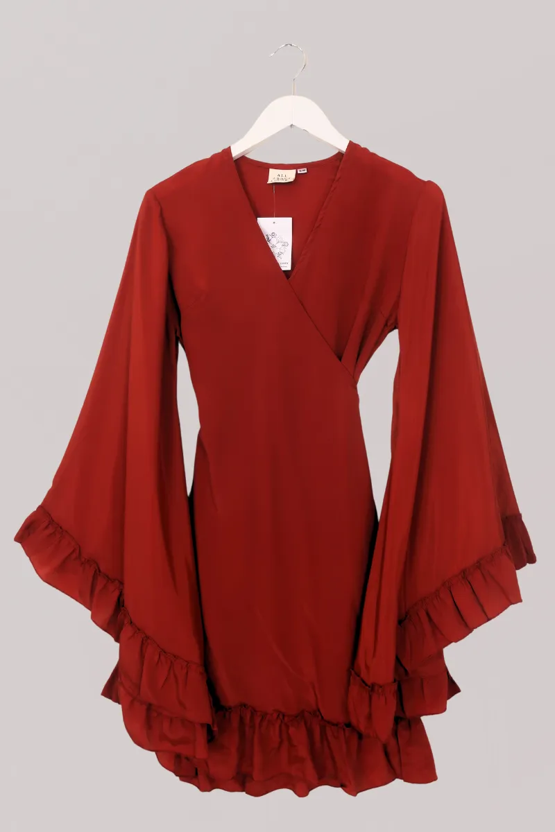 Khroma Venus Mini Wrap Dress in Chili Red