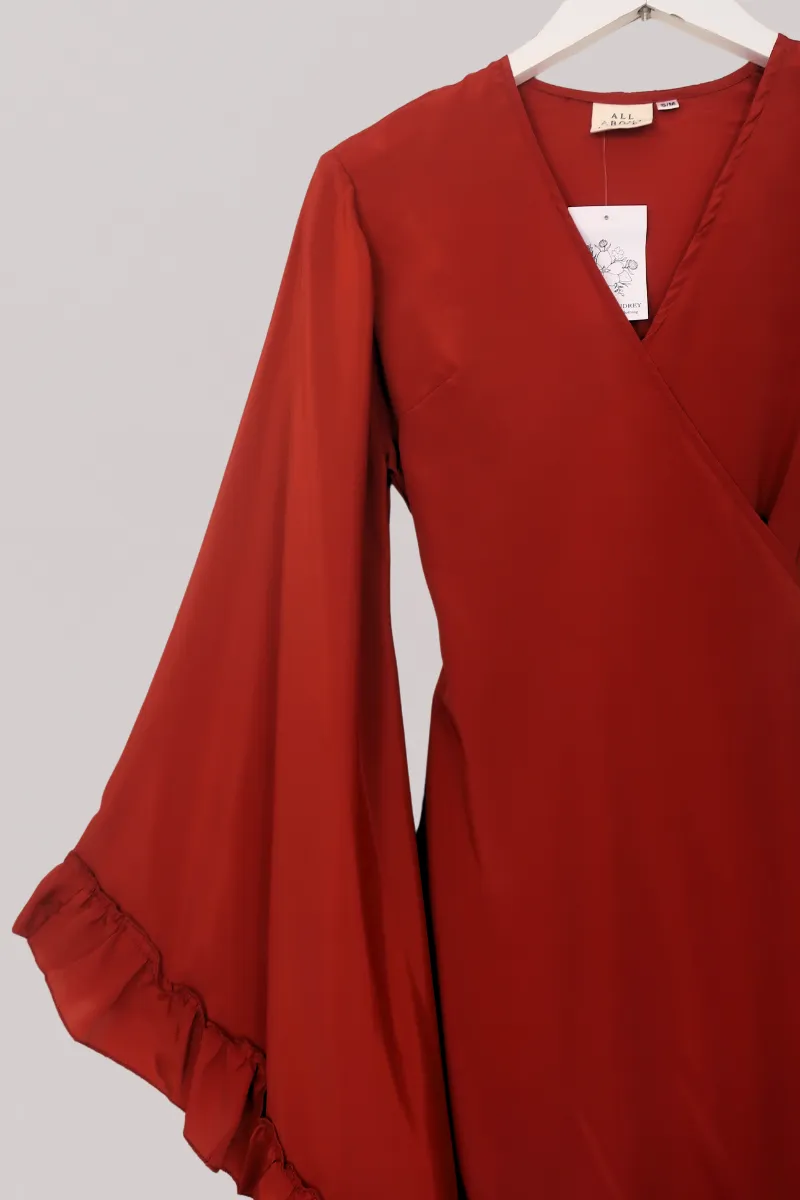 Khroma Venus Mini Wrap Dress in Chili Red