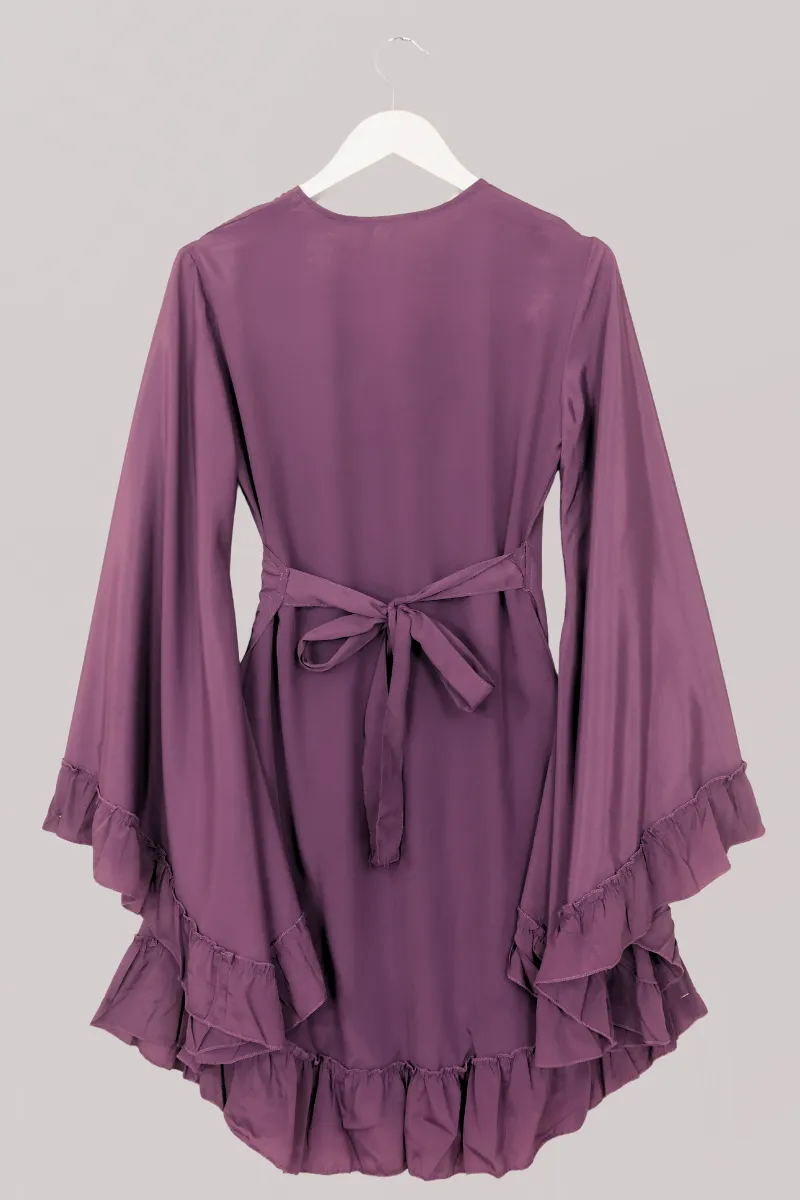 Khroma Venus Mini Wrap Dress in Lavender Purple