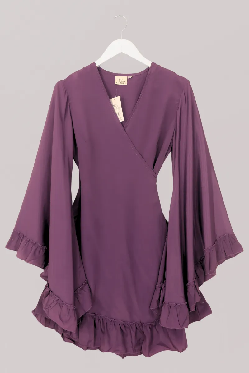 Khroma Venus Mini Wrap Dress in Lavender Purple